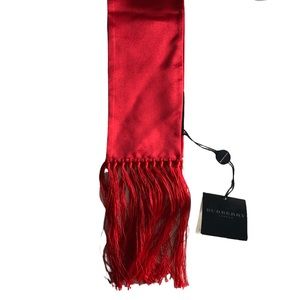Burberry Silk Wool Skinny Scarf